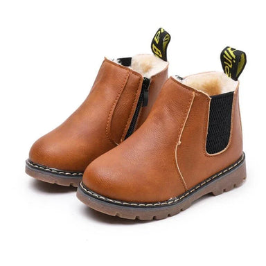 Chelsea Boots Kinder gefüttert mit Reißverschluss – Kunstleder, rutschfeste Sohle | Stiefeletten