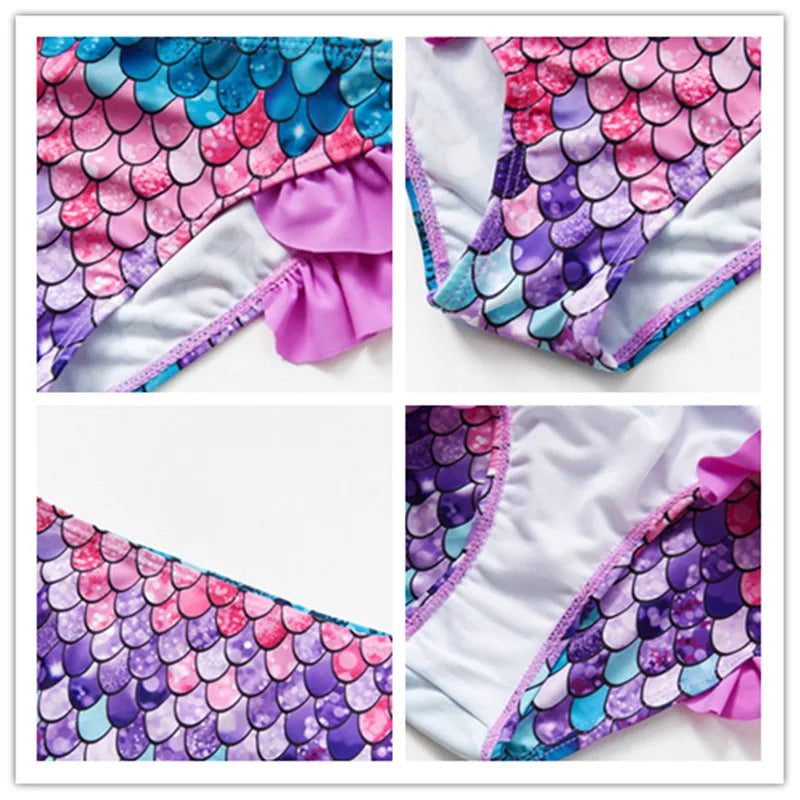 Schnelltrocknender Mädchen-Bikini mit Fröhlichem Muster – Bequeme & Sommerfeste Bademode (0–11 Jahre)