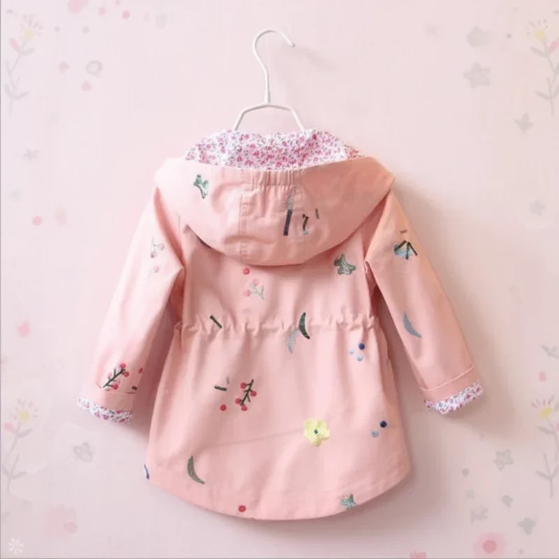 Windjacke für Mädchen mit robustem Reißverschluss – Baumwollmix | Übergangsjacke