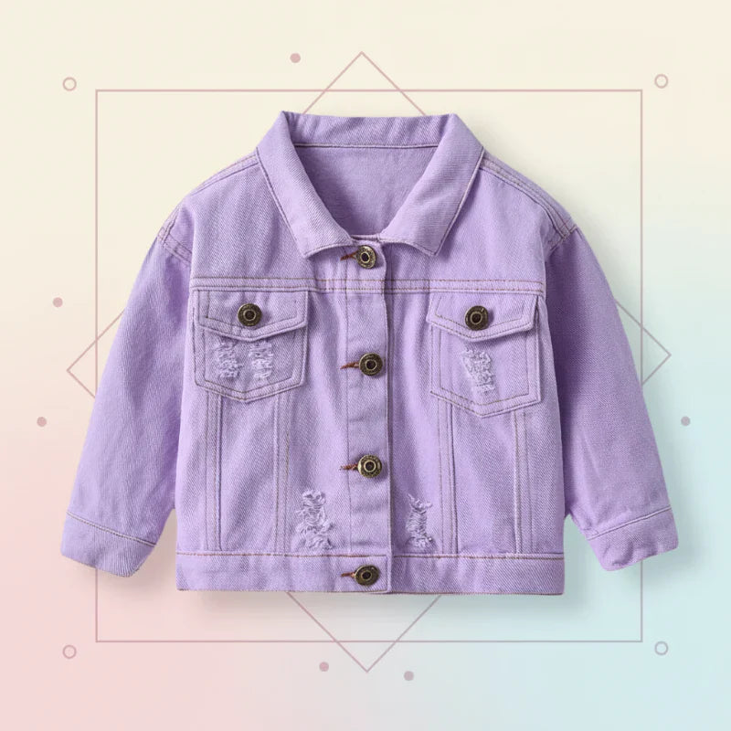 Candy Color Jeansjacke Kinder – Leichte Denimjacke | 6Mon-7J.