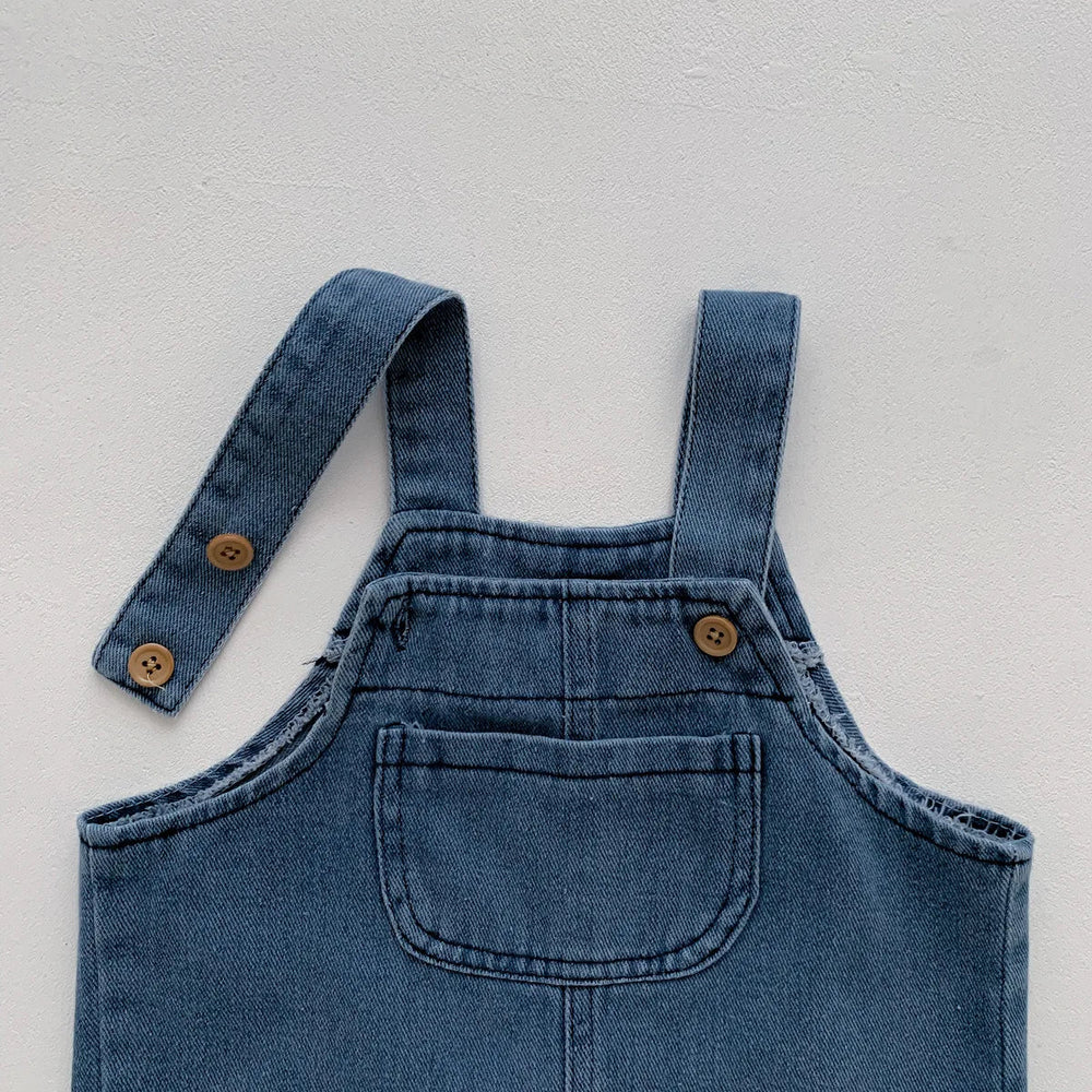 Denim Babybekleidungsset – Bequoller Latzhose & T-Shirt – 0-3 Jahre | LittleTrail
