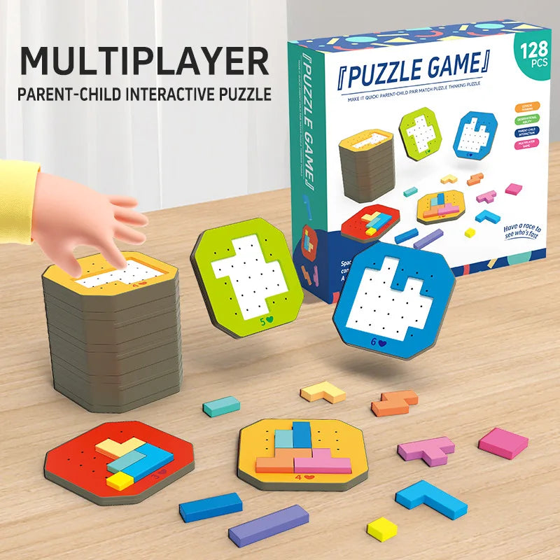 Logische Blöcke Geometrisches Puzzle – Lernspielzeug für Kinder