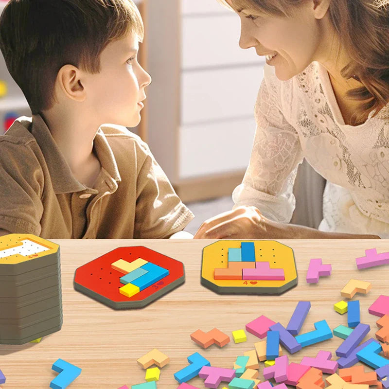 Logische Blöcke Geometrisches Puzzle – Lernspielzeug für Kinder
