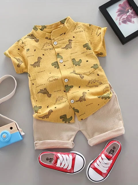 Dino Sommerset Jungen – Luftig & Komfortabel 2-Teiliges Outfit | 9 Mon.-3 J.