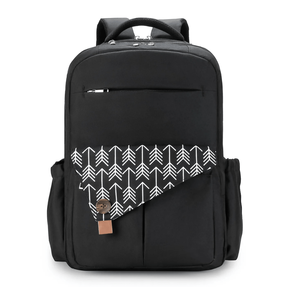 Wickelrucksack XL-Öffnung, Thermofächer – wasserabweisend, Laptopfach, Buggy-Clips | Wickeltasche