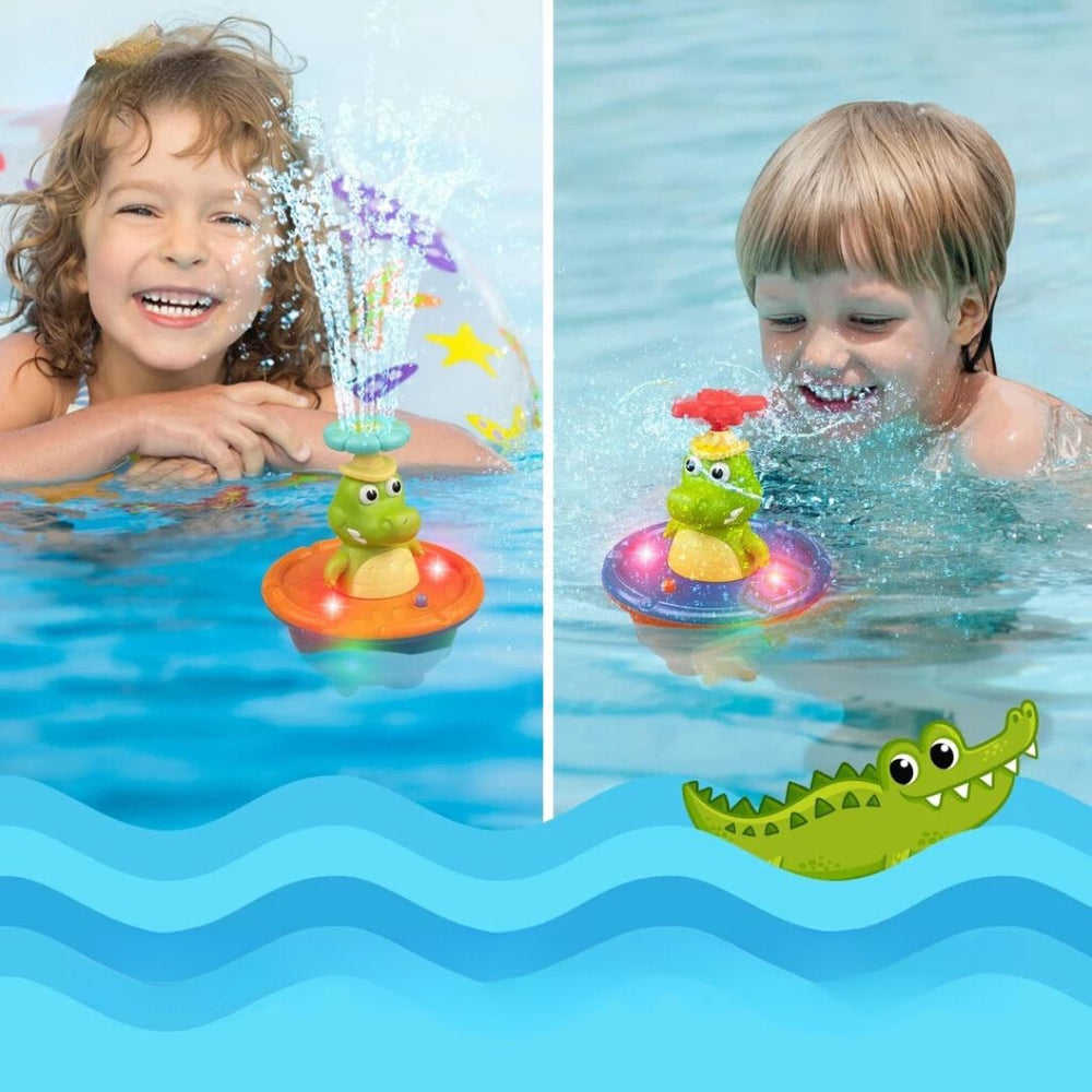 SplashCroc™ Fontänen-Krokodil – Interaktives Badespielzeug für Babys – Wasserspaß & Sensorische Entwicklung