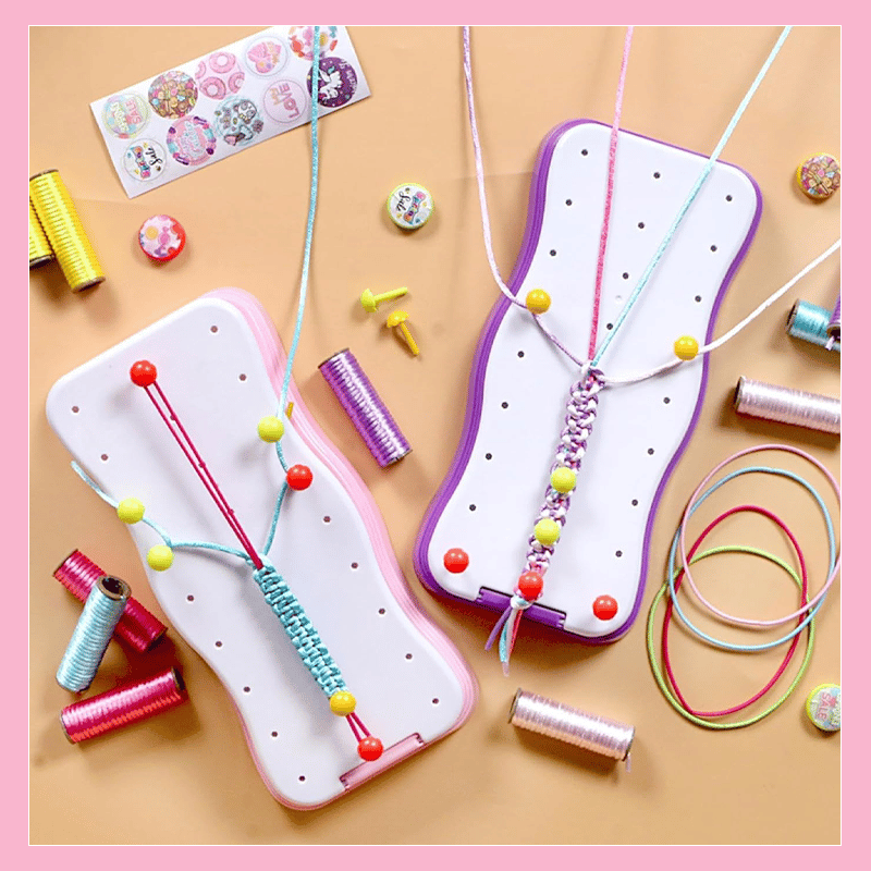 Kreatives Strickset für Kinder – Armbänder & Armreifen Basteln | Pädagogisches Spielzeug ab 3 Jahren