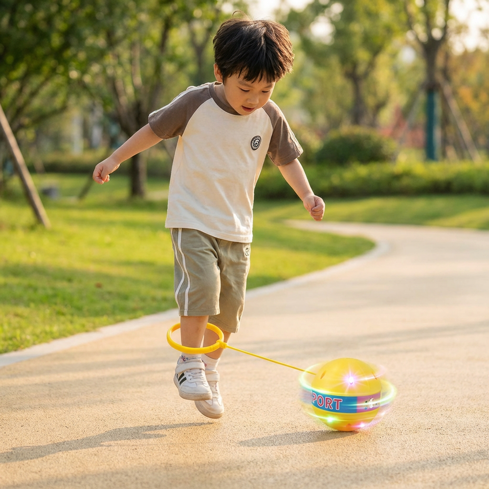 LED-Knöchelsprungball für Kinder – springend spielen mit bunten Lichtern